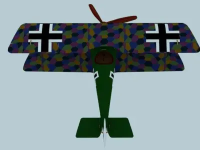 Pfaltz D VIII Low-poly 3D model