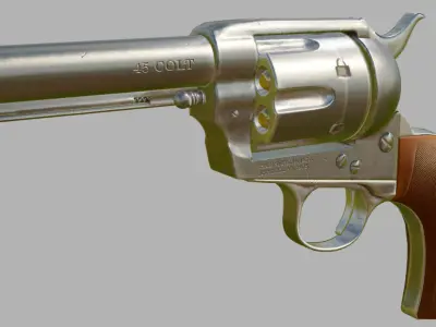 Colt Single Action Army Low-poly 3D model