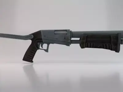 Pump Shotgun  Low-poly 3D model