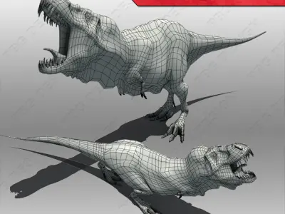 Tyrannosaurus Rex  Low-poly 3D model