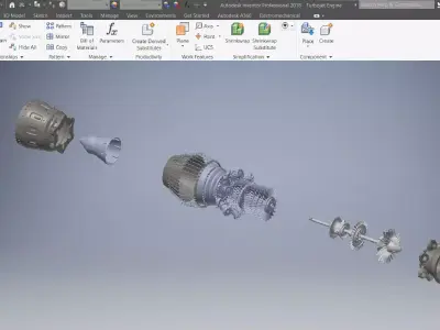 Turbojet Engine 3d model 3D model