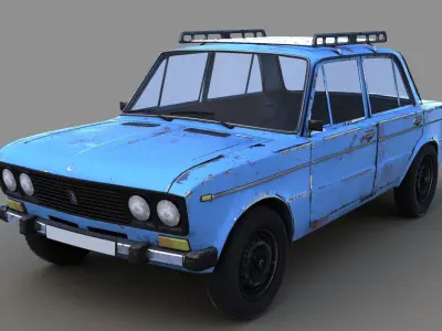 VAZ 2106 Base and Wheels FREE Free 3D model