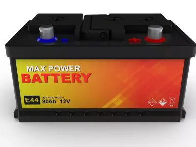 Car battery 3D model