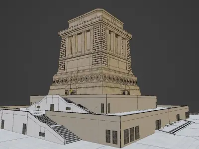 statue of liberty pedestal 3D model