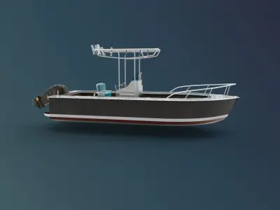 Boat luxury 2 3D model