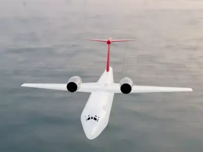 An-72A Style Twin-Engine Jet - Custom Military Plane Low-poly 3D model