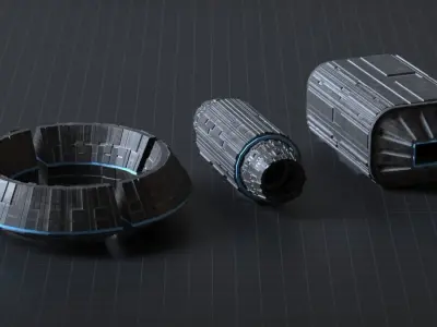 Sci-fi Pack Base Mesh Low-poly 3D model