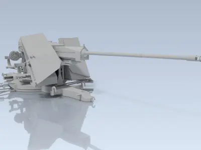 55mm FLAK VG2 GERAT 58 AUTOM FLUGABWEHRKANONE 3D model