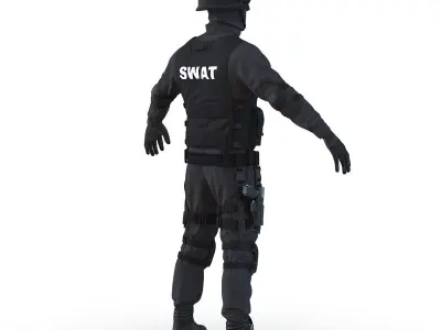 SWAT Man Asian 3D Model 3D model