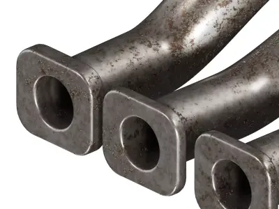 Rusty Vehicle Exhaust Manifold 3D model