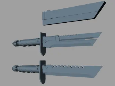 Boba Fett  vibroblade dagger from  mythos 3d print model 3D print model