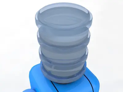Whimsical Water Fountain Low-poly 3D model