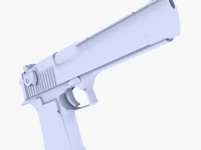 Desert Eagle Pistol Low-poly 3D model 3