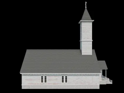 Small wood Church 3D model