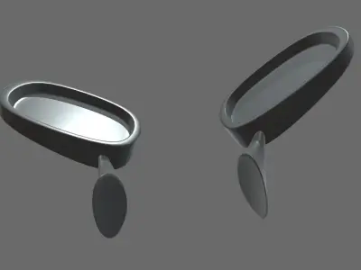 Car Mirror 017 Low-poly 3D model