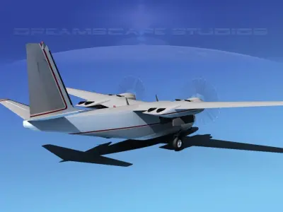 Rockwell Aero Commander 560 V16 3D model