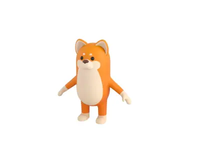 Shiba Dog Character 3D model