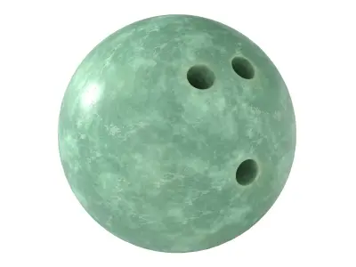 Bowlin pins and balls  Low-poly 3D model