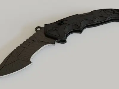 Military Folding Knife 02 3D model