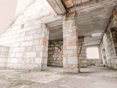 Abondoned house under construction - small part 3D model