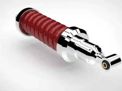 shock absorber Low-poly 3D model