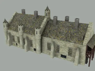 Medieval city Hall 3D model