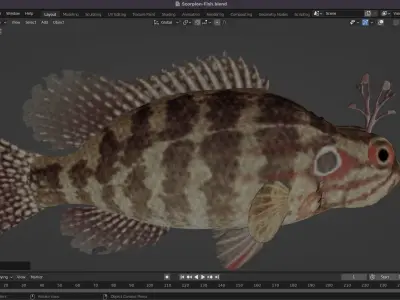 Scorpion Fish Low-poly 3D model