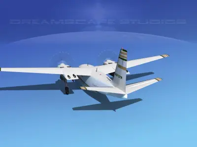 Aero Commander 500 V04 3D model