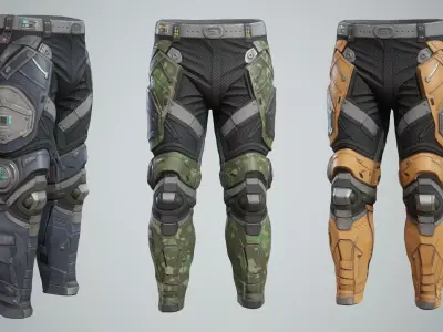 Sci-Fi Pants P03 Low-poly 3D model