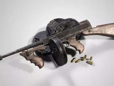 Thompson M1928 Low-poly 3D model