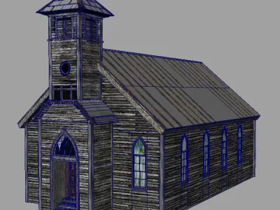 Old Church Low-poly 3D model