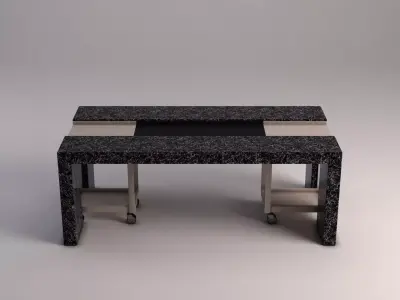 DINING TABLE---Marble support and removable part 3D model