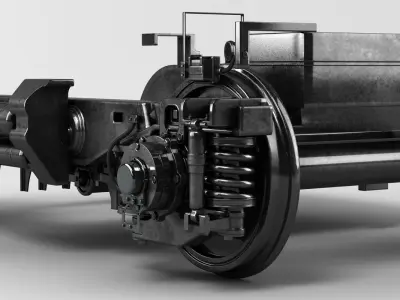 Train Undercarriage 3D model