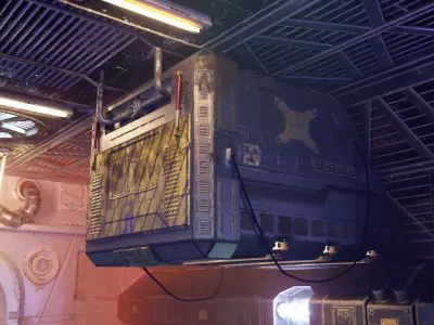 scifi interior 3D model