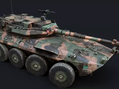 Centauro B1  Low-poly 3D model