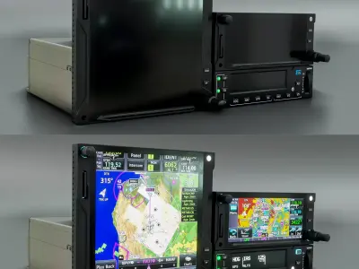 Aircraft Navigation part 1 Low-poly 3D model