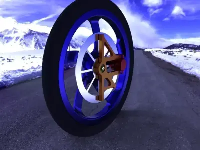 Frond Wheel base of race car Free 3D model