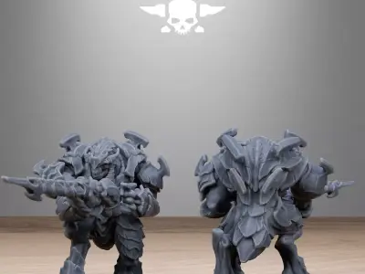 Xenarid Warriors 3D print model