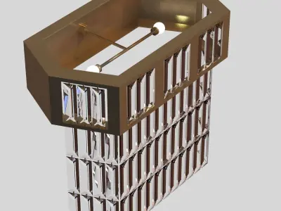 or illuminazione custom made brass sconce 3D model