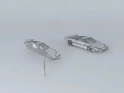 Futuristic sports car 2 Free 3D model