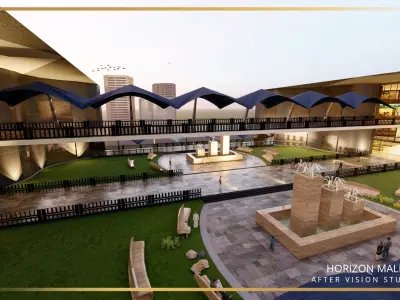 Shopping mall Low Poly Low-poly 3D model