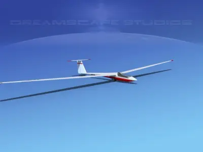 Schleicher ASW 22 Sailplane V02 3D model