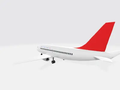 Boeing 737 Turkish Airlines  Low-poly 3D model