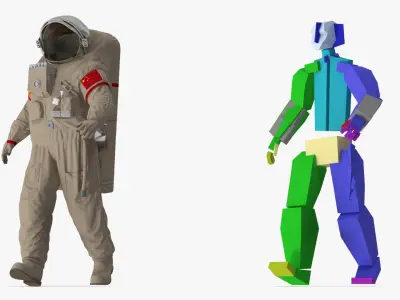 China Feitian Space Suit Rigged 3D model