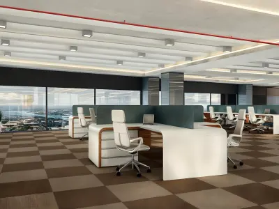 Office Design Low-poly 3D model