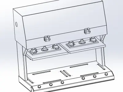 Double stations pressing machine 3D model