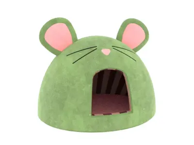 Mouse Meow Hut Cat Hut Cat Tent Green 3D model
