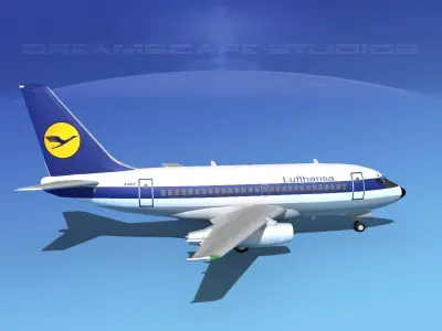 Boeing 737-100 Lufthansa 3D model
