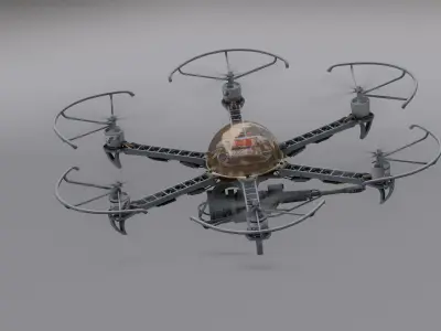 Drone attack - camikaze for blender Low-poly 3D model