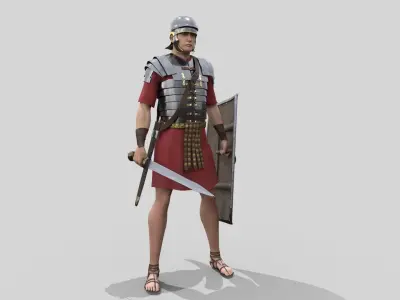 Roman Legionary Low-poly 3D model